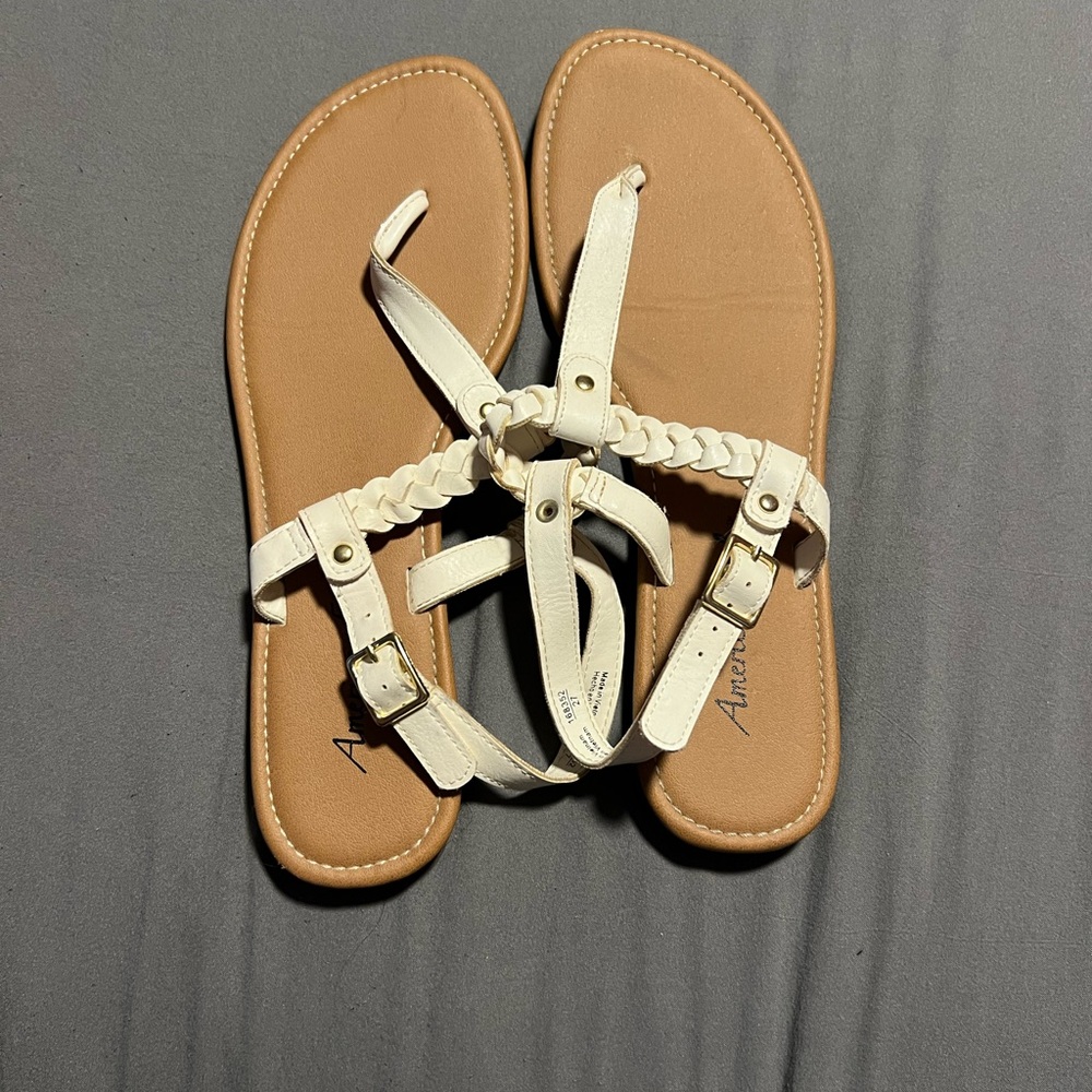 Cream Braided Sandals